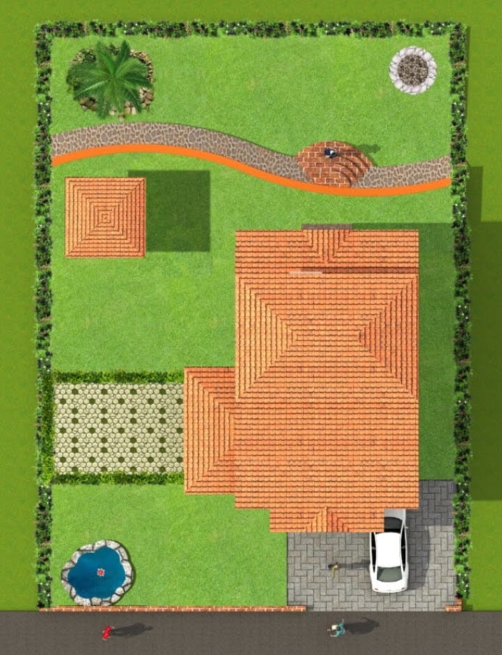Landscape plan, top view